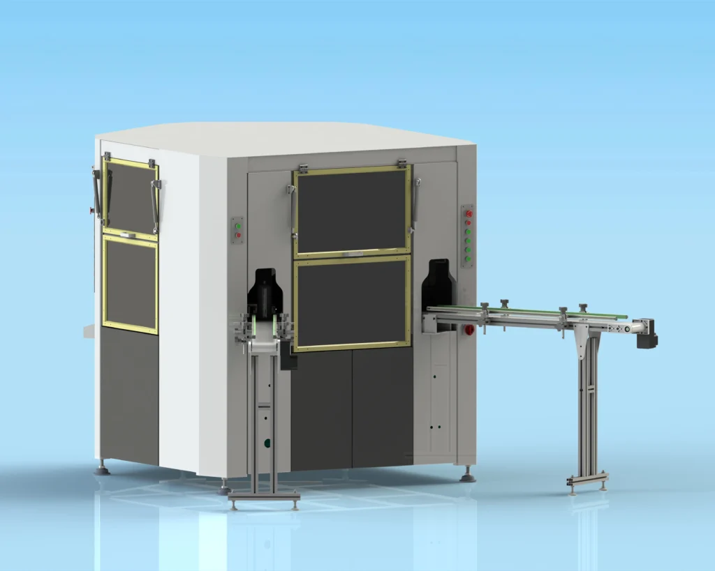 6-Station 1-Color Rotary Screen Printing Machine for Curved Surfaces-D