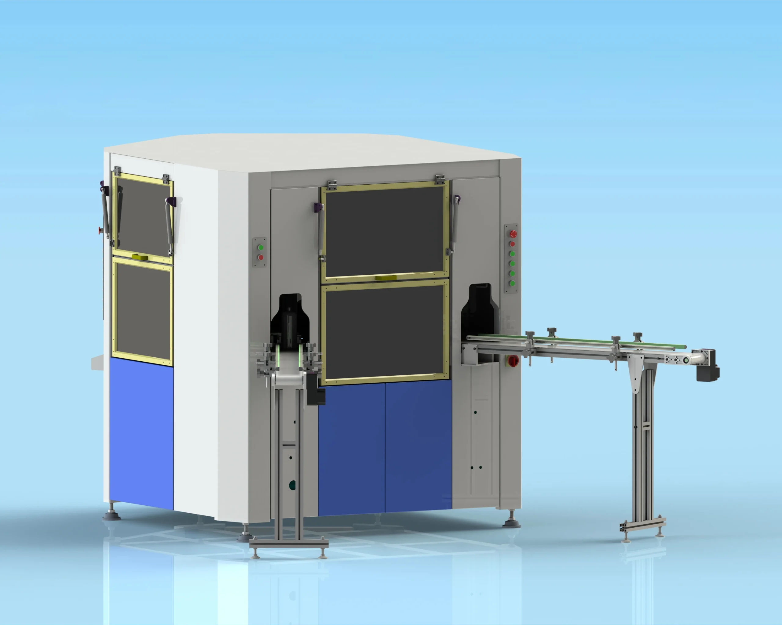 6-Station 1-Color Rotary Screen Printing Machine for Curved Surfaces-E